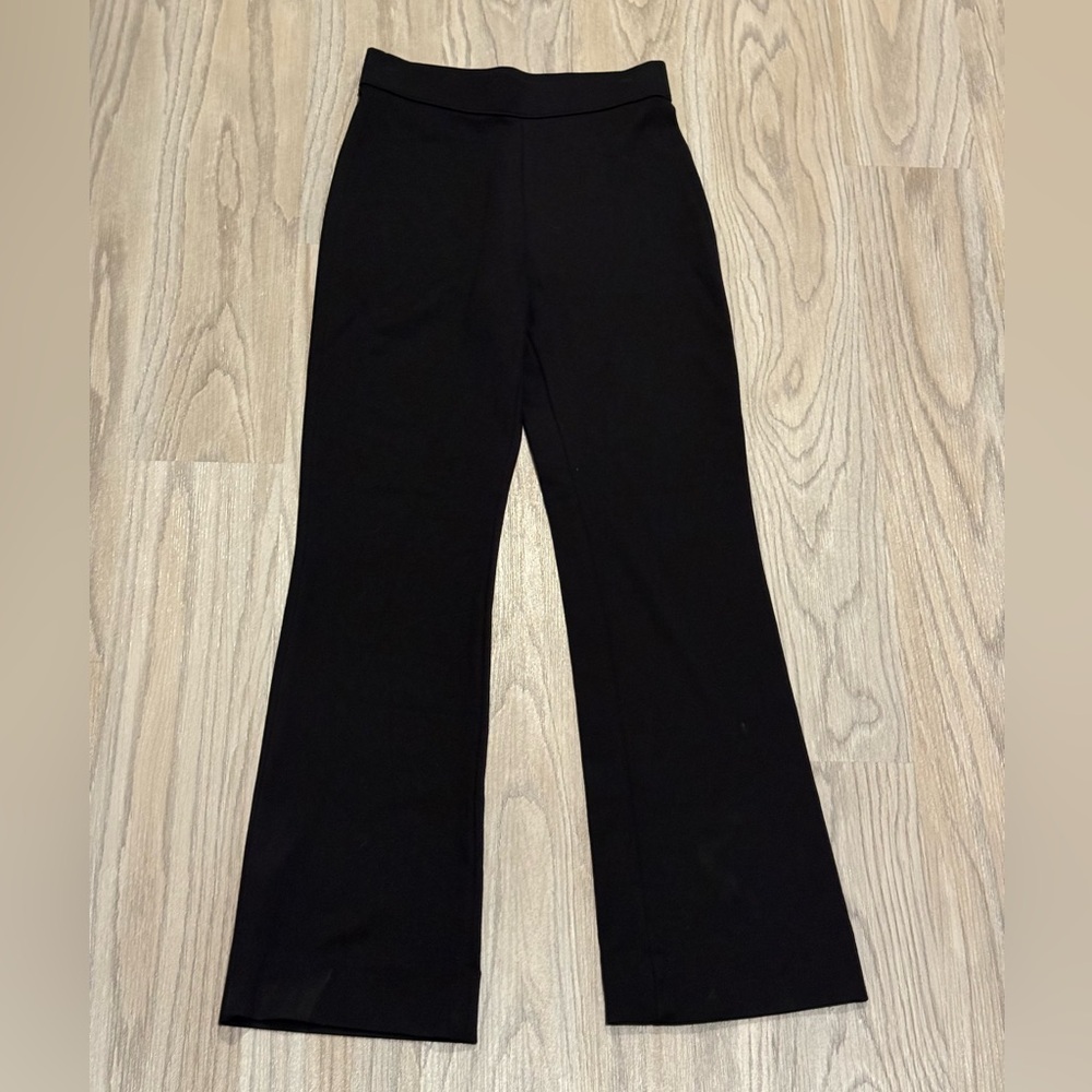 Rag & Bone Simone Ponte Flare Pant Black High Rise Pull On size small Women